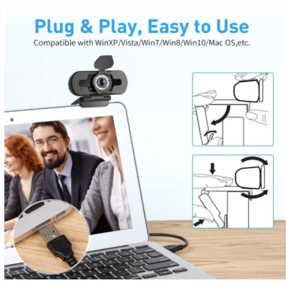 BRAND NEW HD 1080P Webcam with Built-in Microphone - Picture 2 of 6